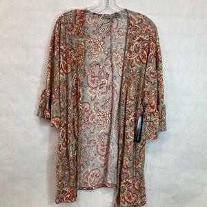 NWOT -Womens Long Sleeve Fashion Paisley Open Jacket